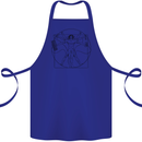 Gaming Vitruvian Gamer Funny Video Games Cotton Apron 100% Organic Royal Blue