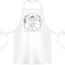 Gaming Vitruvian Gamer Funny Video Games Cotton Apron 100% Organic White