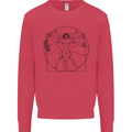 Gaming Vitruvian Gamer Funny Video Games Kids Sweatshirt Jumper Heliconia