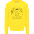 Gaming Vitruvian Gamer Funny Video Games Kids Sweatshirt Jumper Yellow