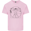 Gaming Vitruvian Gamer Funny Video Games Kids T-Shirt Childrens Light Pink
