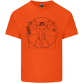Gaming Vitruvian Gamer Funny Video Games Kids T-Shirt Childrens Orange