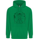Gaming Vitruvian Gamer Funny Video Games Mens 80% Cotton Hoodie Irish Green