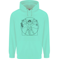 Gaming Vitruvian Gamer Funny Video Games Mens 80% Cotton Hoodie Peppermint