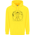 Gaming Vitruvian Gamer Funny Video Games Mens 80% Cotton Hoodie Yellow