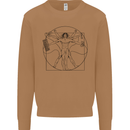 Gaming Vitruvian Gamer Funny Video Games Mens Sweatshirt Jumper Caramel Latte