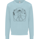 Gaming Vitruvian Gamer Funny Video Games Mens Sweatshirt Jumper Light Blue