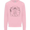 Gaming Vitruvian Gamer Funny Video Games Mens Sweatshirt Jumper Light Pink