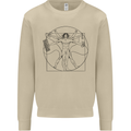 Gaming Vitruvian Gamer Funny Video Games Mens Sweatshirt Jumper Sand