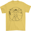 Gaming Vitruvian Gamer Funny Video Games Mens T-Shirt Cotton Gildan Yellow