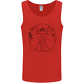Gaming Vitruvian Gamer Funny Video Games Mens Vest Tank Top Red