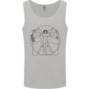 Gaming Vitruvian Gamer Funny Video Games Mens Vest Tank Top Sports Grey