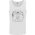 Gaming Vitruvian Gamer Funny Video Games Mens Vest Tank Top White