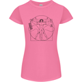 Gaming Vitruvian Gamer Funny Video Games Womens Petite Cut T-Shirt Azalea
