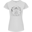Gaming Vitruvian Gamer Funny Video Games Womens Petite Cut T-Shirt White