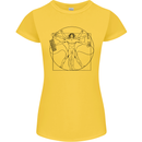 Gaming Vitruvian Gamer Funny Video Games Womens Petite Cut T-Shirt Yellow