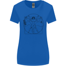Gaming Vitruvian Gamer Funny Video Games Womens Wider Cut T-Shirt Royal Blue