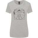 Gaming Vitruvian Gamer Funny Video Games Womens Wider Cut T-Shirt Sports Grey