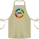 Gamming Eat Sleep Game Repeat Gamer Cotton Apron 100% Organic Khaki