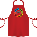 Gamming Eat Sleep Game Repeat Gamer Cotton Apron 100% Organic Red
