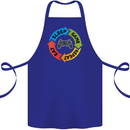 Gamming Eat Sleep Game Repeat Gamer Cotton Apron 100% Organic Royal Blue
