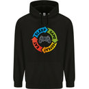 Gamming Eat Sleep Game Repeat Gamer Mens 80% Cotton Hoodie Black