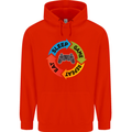 Gamming Eat Sleep Game Repeat Gamer Mens 80% Cotton Hoodie Bright Red