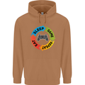 Gamming Eat Sleep Game Repeat Gamer Mens 80% Cotton Hoodie Caramel Latte