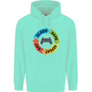 Gamming Eat Sleep Game Repeat Gamer Mens 80% Cotton Hoodie Peppermint