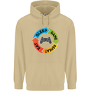 Gamming Eat Sleep Game Repeat Gamer Mens 80% Cotton Hoodie Sand