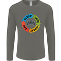 Gamming Eat Sleep Game Repeat Gamer Mens Long Sleeve T-Shirt Charcoal