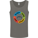 Gamming Eat Sleep Game Repeat Gamer Mens Vest Tank Top Charcoal