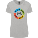 Gamming Eat Sleep Game Repeat Gamer Womens Wider Cut T-Shirt Sports Grey