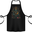 Ganesha Hindu God Ganapati Elephant Cotton Apron 100% Organic Black