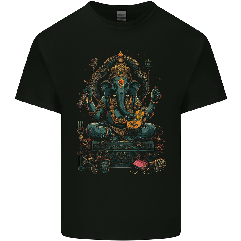 Ganesha Hindu God Ganapati Elephant Kids T-Shirt Childrens Black