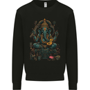 Ganesha Hindu God Ganapati Elephant Mens Sweatshirt Jumper Black