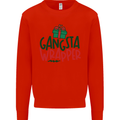 Gangsta Wrapper Funny Christmas Present Kids Sweatshirt Jumper Bright Red