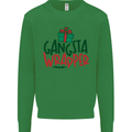 Gangsta Wrapper Funny Christmas Present Kids Sweatshirt Jumper Irish Green