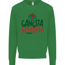 Gangsta Wrapper Funny Christmas Present Kids Sweatshirt Jumper Irish Green