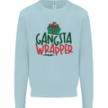 Gangsta Wrapper Funny Christmas Present Kids Sweatshirt Jumper Light Blue