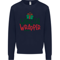 Gangsta Wrapper Funny Christmas Present Kids Sweatshirt Jumper Navy Blue