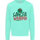 Gangsta Wrapper Funny Christmas Present Kids Sweatshirt Jumper Peppermint