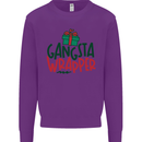 Gangsta Wrapper Funny Christmas Present Kids Sweatshirt Jumper Purple