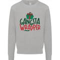 Gangsta Wrapper Funny Christmas Present Kids Sweatshirt Jumper Sports Grey