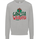 Gangsta Wrapper Funny Christmas Present Kids Sweatshirt Jumper Sports Grey