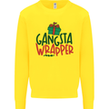 Gangsta Wrapper Funny Christmas Present Kids Sweatshirt Jumper Yellow