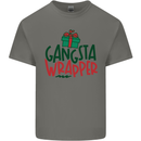 Gangsta Wrapper Funny Christmas Present Kids T-Shirt Childrens Charcoal