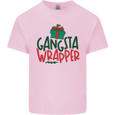 Gangsta Wrapper Funny Christmas Present Kids T-Shirt Childrens Light Pink