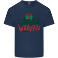 Gangsta Wrapper Funny Christmas Present Kids T-Shirt Childrens Navy Blue