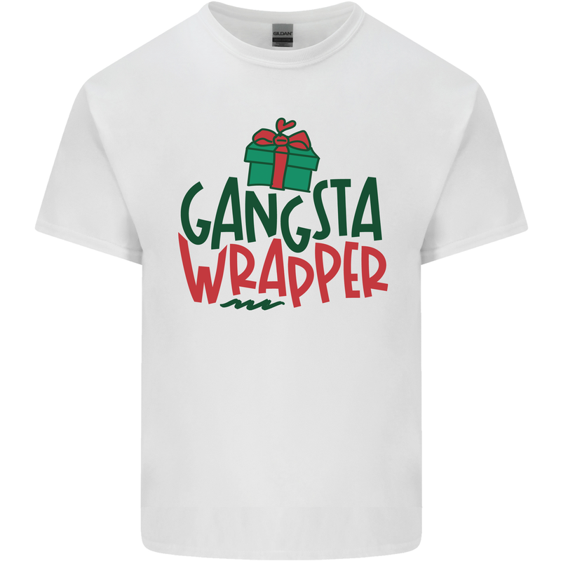 Gangsta Wrapper Funny Christmas Present Kids T-Shirt Childrens White